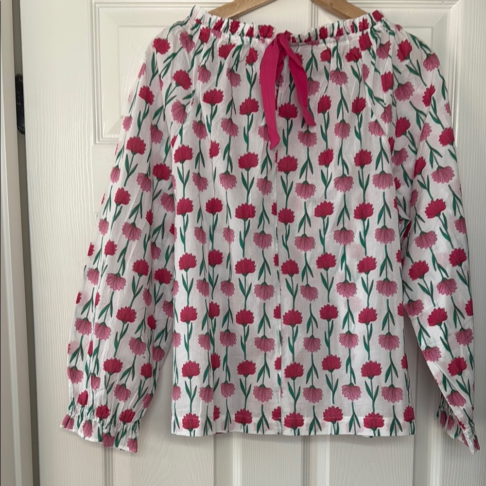 J Crew Floral Long Sleeve Blouse NWT - Picture 7 of 14